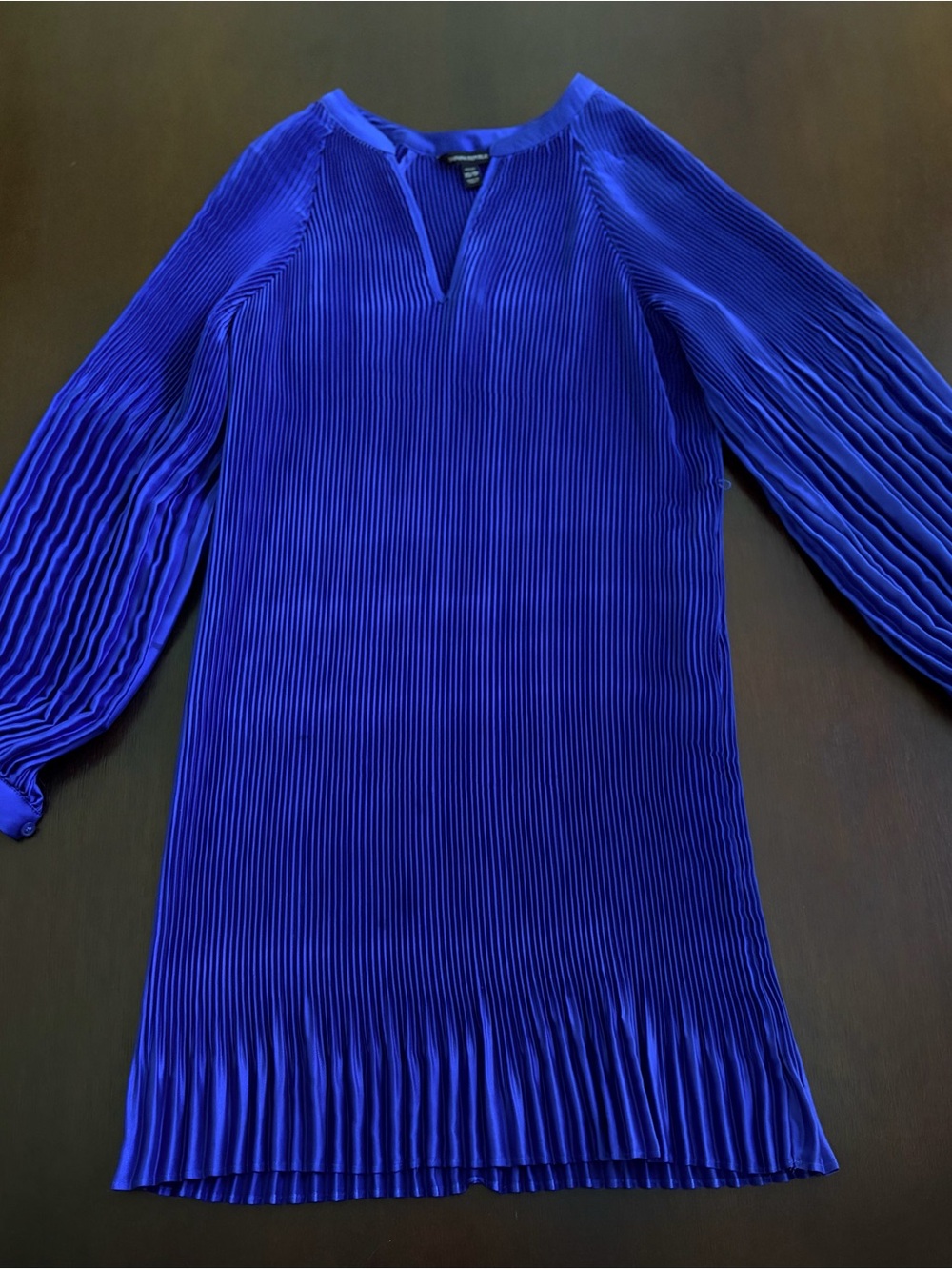 Banana Republic Royal Blue Pleated V-Neck Top